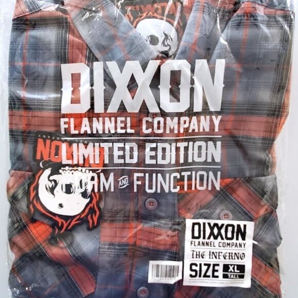 DIXXON Flannel INFERNO Limited Edition Flannel Shirt - Men's XL Tall - Picture 10 of 12